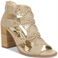 Carlos by Carlos Santana Women's Nadia Macrame Open Toe Heels Yellow Size 9.5 M