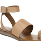 Franco Sarto Women's Gracious Leather Open Toe Casual Ankle Strap Sandals Brown Size 6.5 M