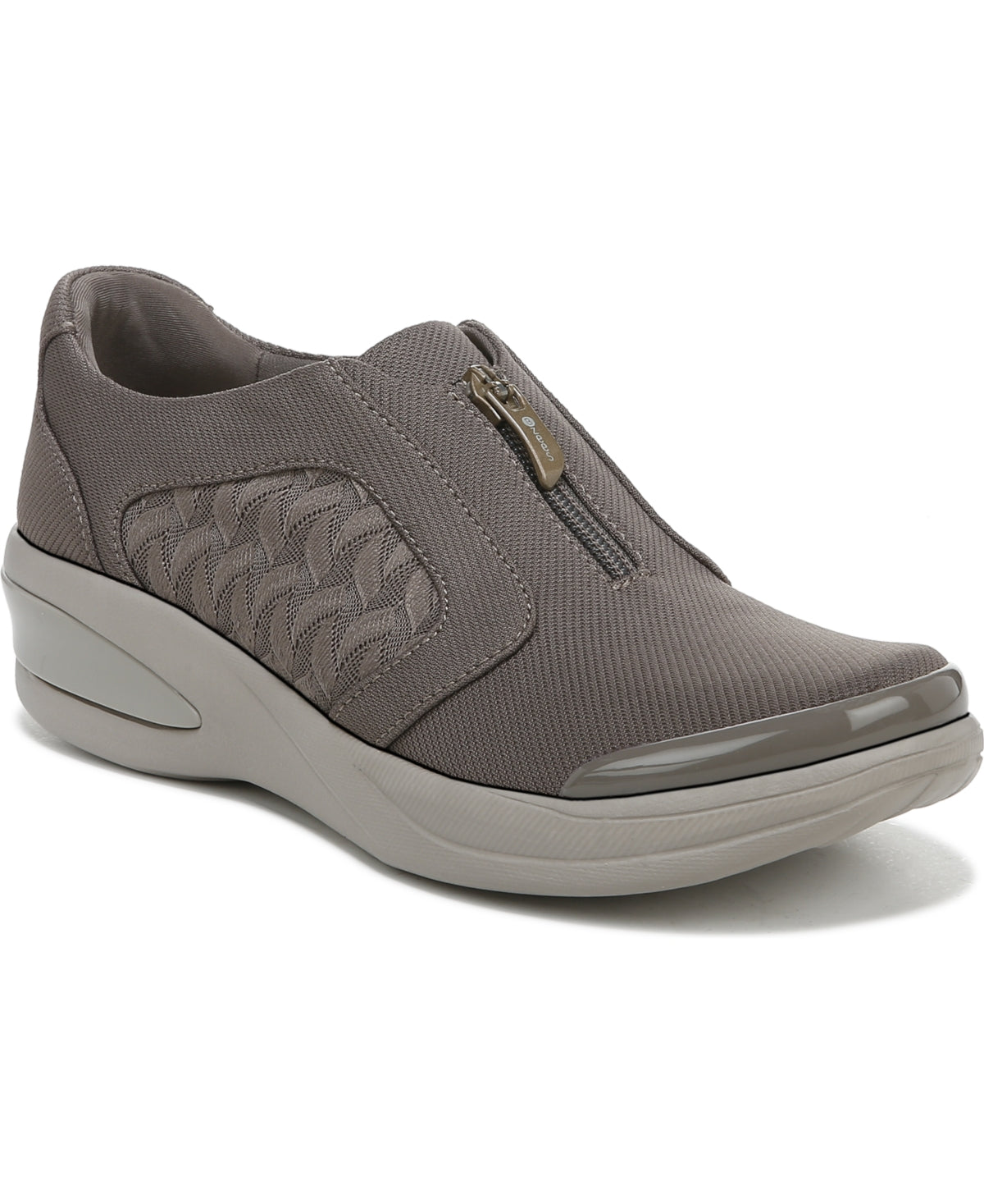Bzees Women's Florence In Morel Texture Fabric Sneaker Gray Size 9M