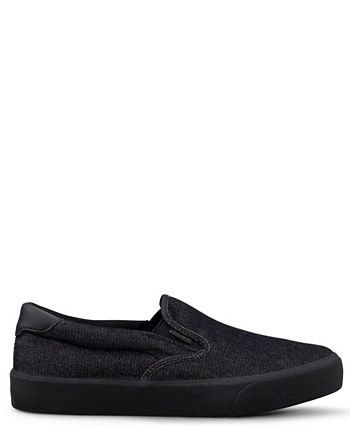 Lugz पुरुषों के क्लिपर क्लासिक स्लिप ऑन फैशन स्नीकर्स काले रंग में, साइज़ 12 D