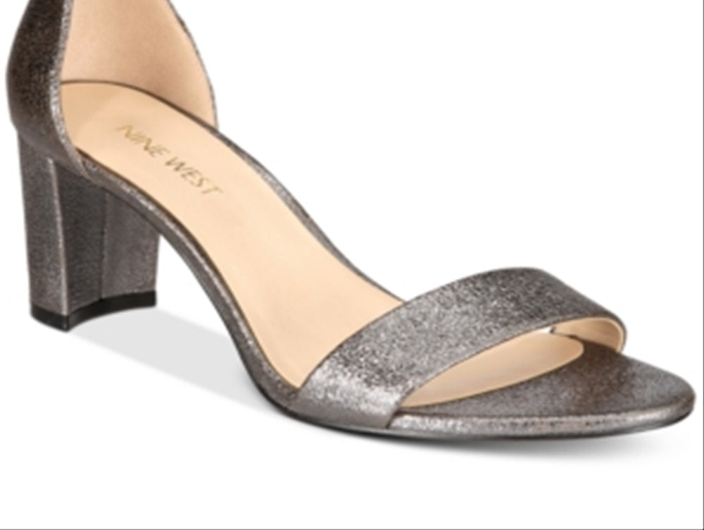 Nine West Women's Pruce Ankle Strap Sandal Gray Size 7.5 M