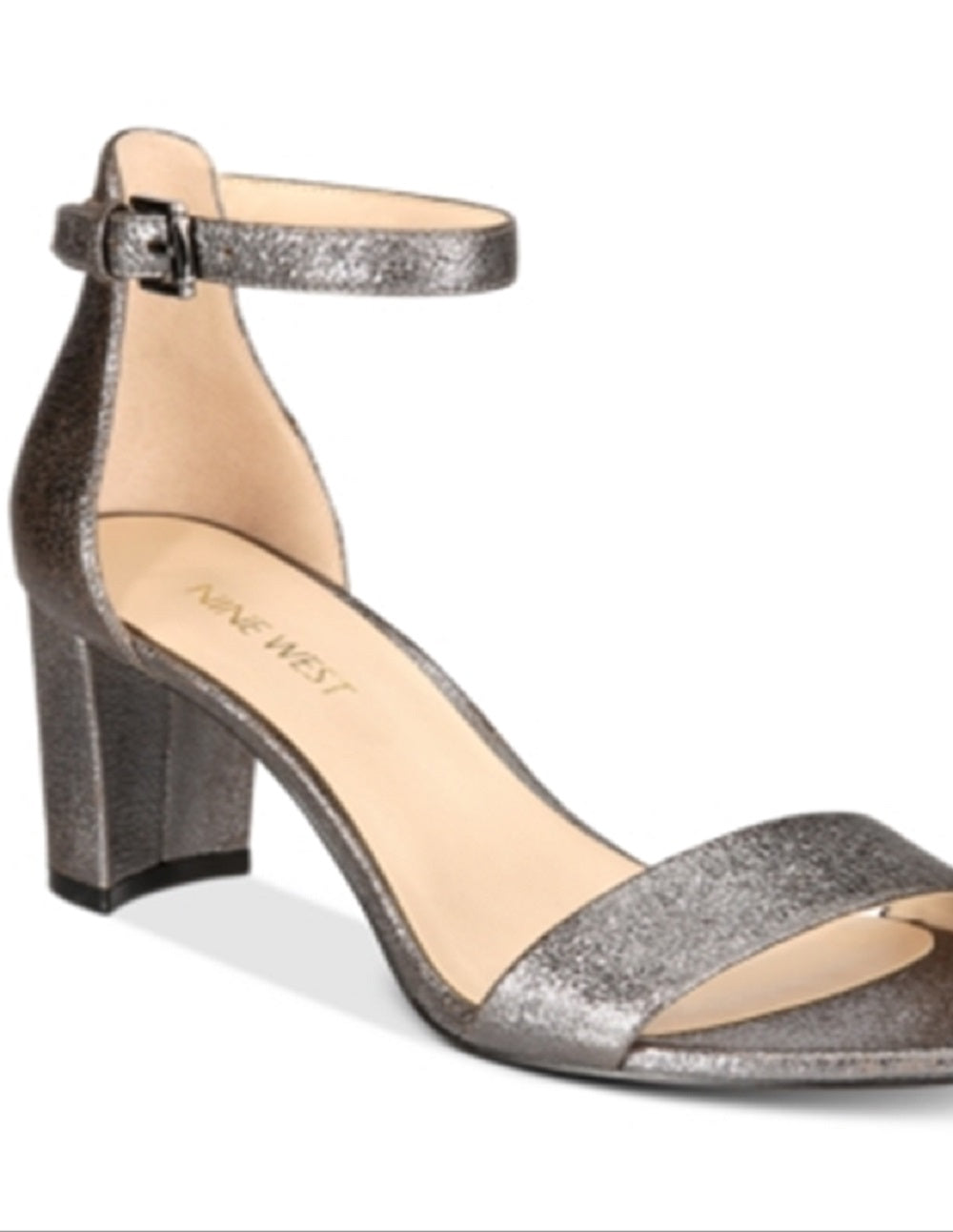Nine West Women's Pruce Ankle Strap Sandal Gray Size 7.5 M