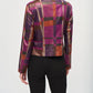 Joseph Ribkoff - Geometric Foiled Faux Suede Jacket