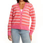 &Isla - Posey Open Stitch Stripe V-cardigan