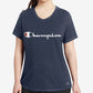 Champion Women's Logo T-Shirt Blue Size 3X