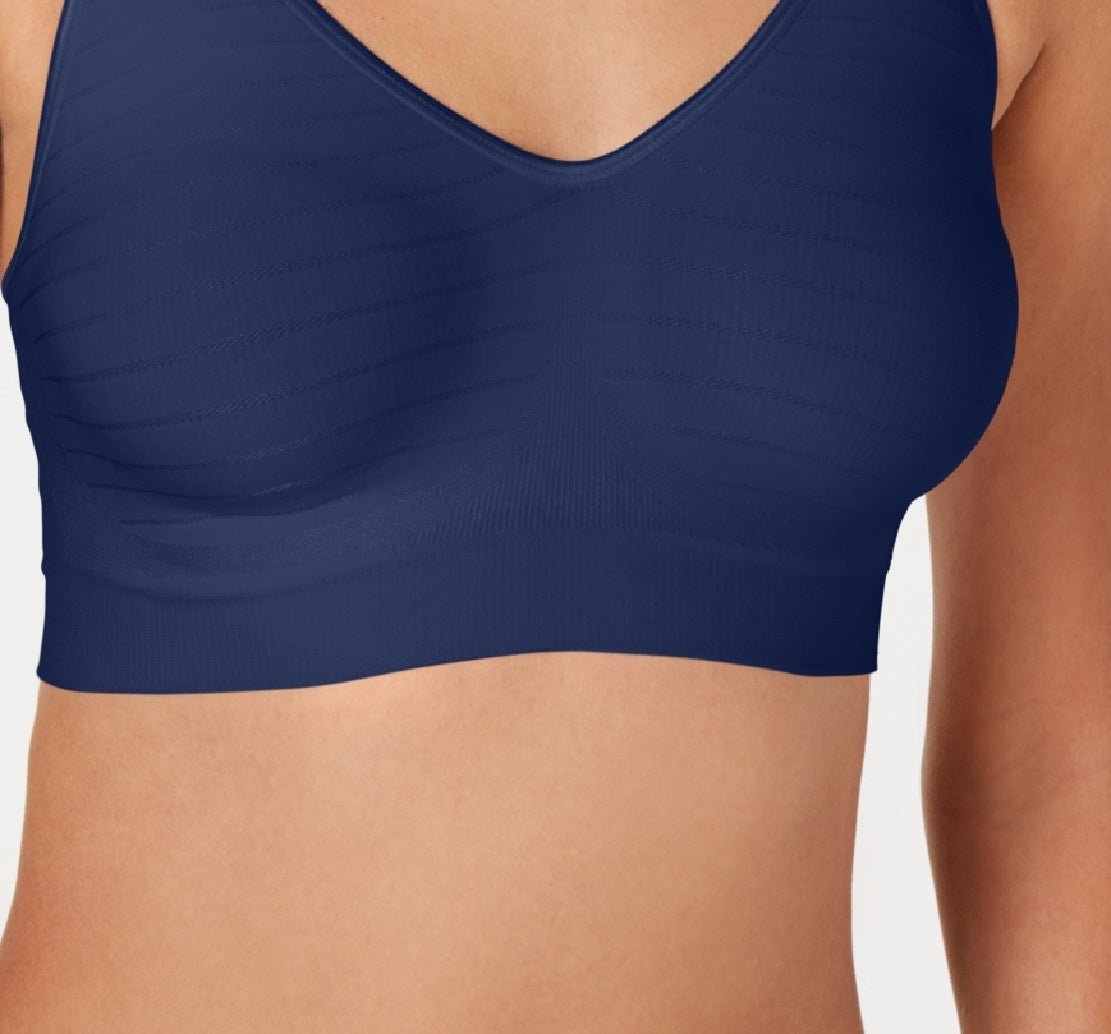Bali Women's Comfort Revolution Comfortflex Fit Wirefree Bra Blue Size Medium