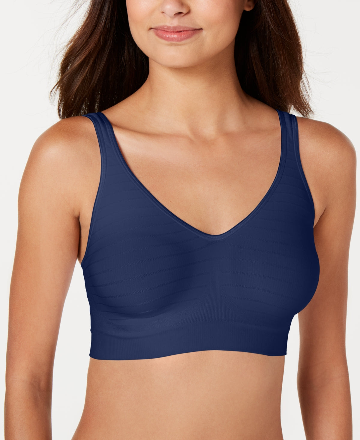 Bali Women's Comfort Revolution Comfortflex Fit Wirefree Bra Blue Size Medium