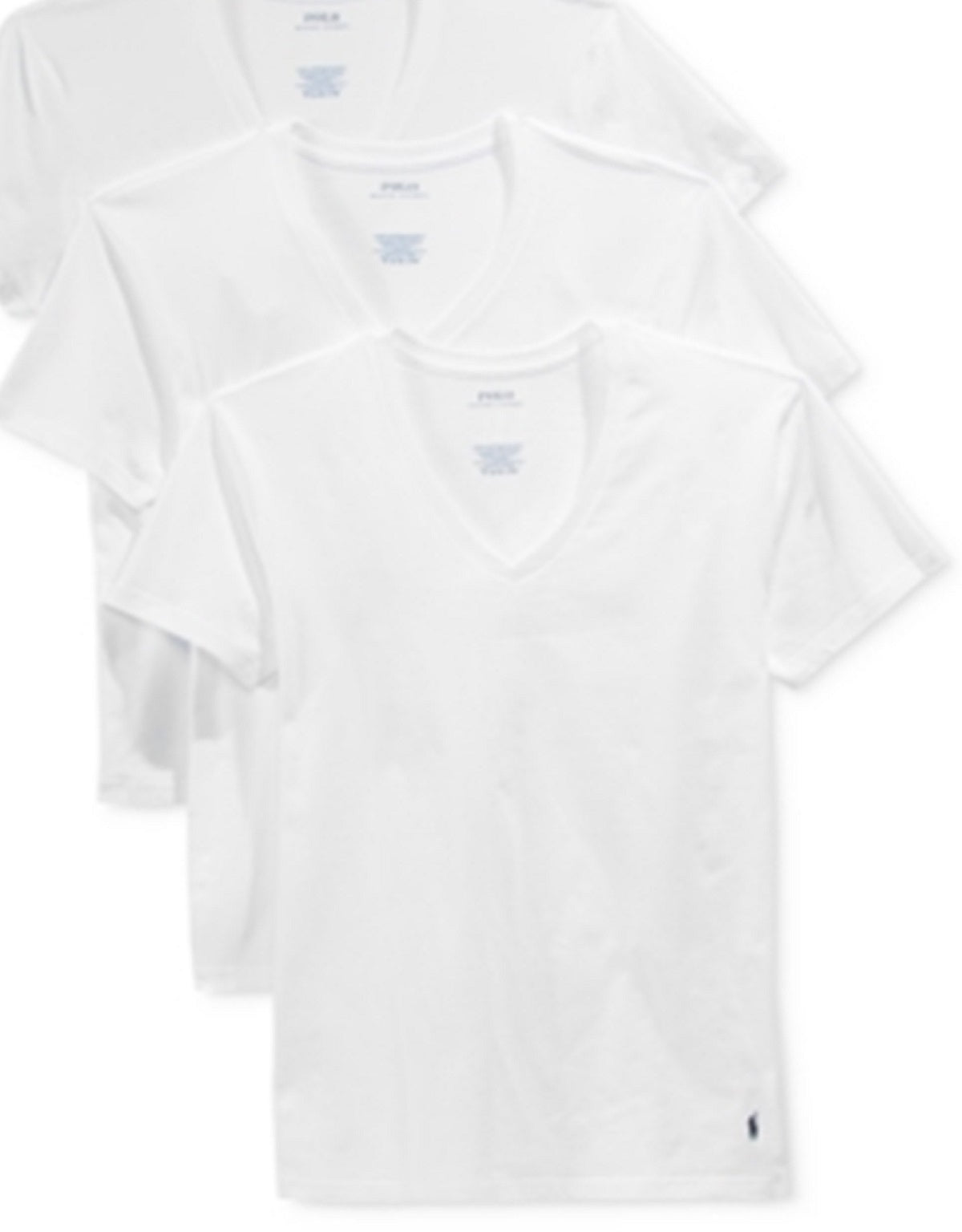 Polo Ralph Lauren Men's 3 Pack V Neck Undershirts White Size Large