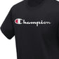 Champion Men's Script Logo T-Shirt Black Size X-Large