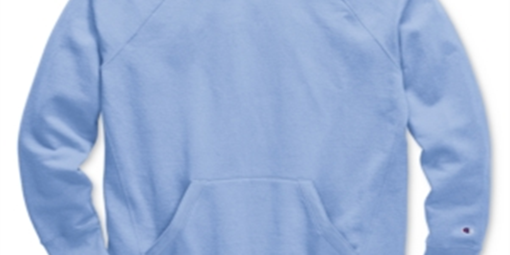 Champion Women's Powerblend Fleece Hoodie Blue Size X-Large