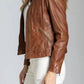 11 Uptown - Leather Jacket With Braid