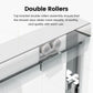 Semi Frameless Double Sliding Shower Door with Tempered Glass