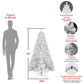 7ft White Christmas Tree with Memory Wire and 1064 Tips