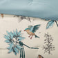 7 Piece Printed Cotton Twill Comforter Set Khaki King