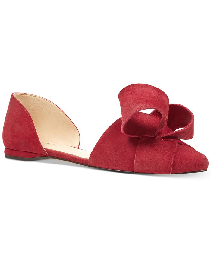 Nine West Women's Shoreside D'Orsay Flat Red Size 8.5 M