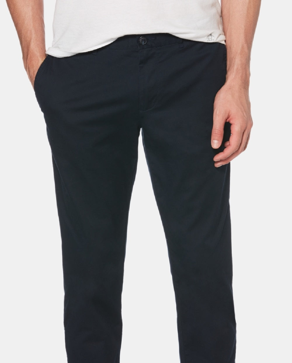 Original Penguin पुरुषों के प्रीमियम स्ट्रेच कॉटन चिनो पैंट, नीला, साइज़ 38X32