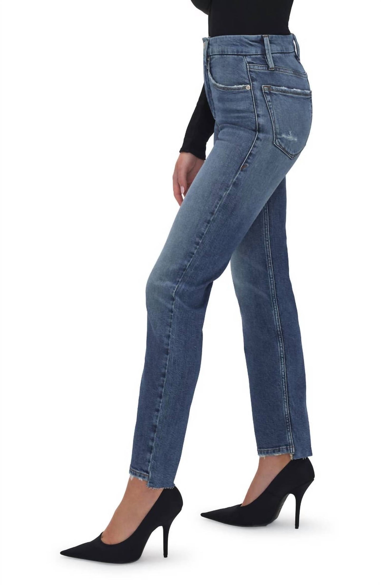 Good American - Good Boy Crop Baby Step Hem Jeans
