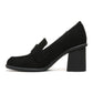 Dr. Scholl's Women's Rumors Block Heel Loafer Black Size 6 M