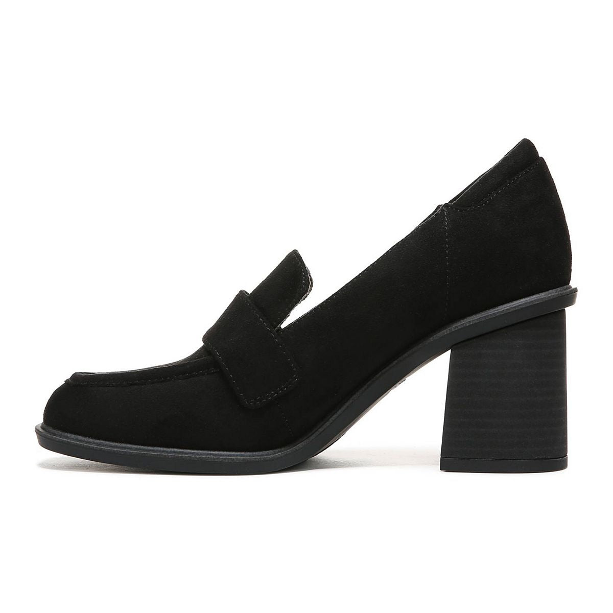 Dr. Scholl's Women's Rumors Block Heel Loafer Black Size 6 M