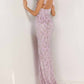 Aleta - Feather Strap Sweetheart Neck Long Gown