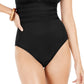 La Blanca Women's Cross Back One Piece Swimsuit Black