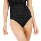 La Blanca Women's Off The Shoulder One Piece Swimsuit Black Size 8