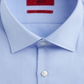 Hugo Boss Men's Slim Fit Basketweave Dress Shirt Blue Size 17.5X32X33