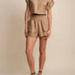 Hevron - Leonora Rolled Sleeve Top