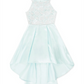 Speechless Girl's Lace to Pleated High Low Dress Blue Size 8
