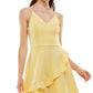 Speechless Junior's Ruffle Trim Dress Yellow Size X-Small