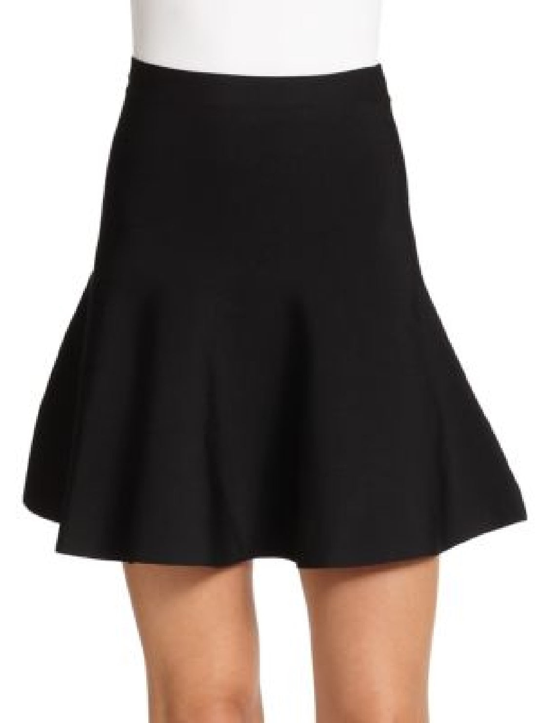 BCBGMAXAZRIA Women's Ingrid Fit & Flare Comfy a Line Skirt Black Size Medium