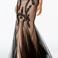 Betsy & Adam Women's Soutache Mermaid Gown Black Size 12