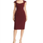 Aqua Women's Scuba Crepe Dress Red Size 0