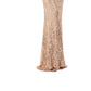 Betsy & Adam Women's Sleeveless Full Length Body Con Formal Beige Dress Size 14