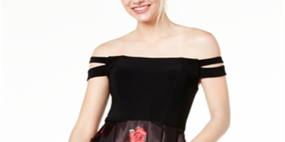 Blondie Nites Junior's Double Strap Fit & Flare Dress -Silver Size 15