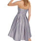 Blondie Nites Women's Sleeveless Short Fit Flare Formal Dress Gray Size 3