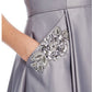 Blondie Nites Women's Sleeveless Short Fit Flare Formal Dress Gray Size 3