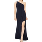 Blondie Nites Junior's One Shoulder Slit Gown Blue Size 9