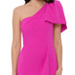 Betsy & Adam Women's One Shoulder Bow Sheath Dress Pink Size 8