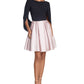 Betsy & Adam Women's Draped Back Fit & Flare Dress Brown Size 8