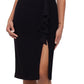 Betsy & Adam Women's Waterfall Ruffled Embellished Dress Black Size 14