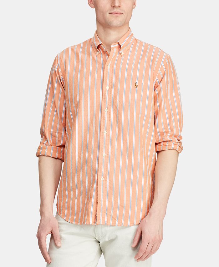 Polo Ralph Lauren Men's Oxford Sport Shirt Orange Size Small