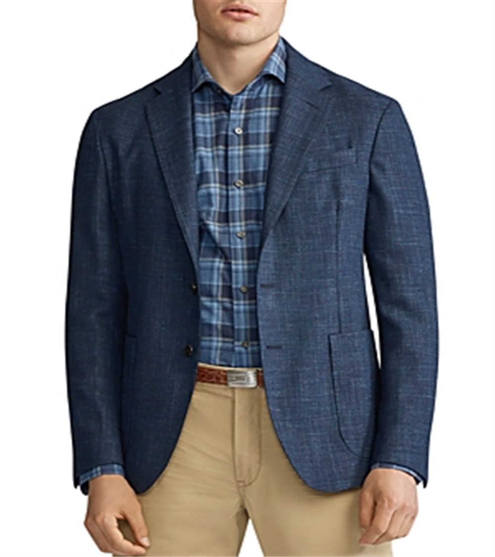 Ralph Lauren Men's Stretch Blazer Sport Coat Blue Size 44