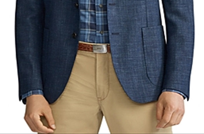 Ralph Lauren Men's Stretch Blazer Sport Coat Blue Size 44