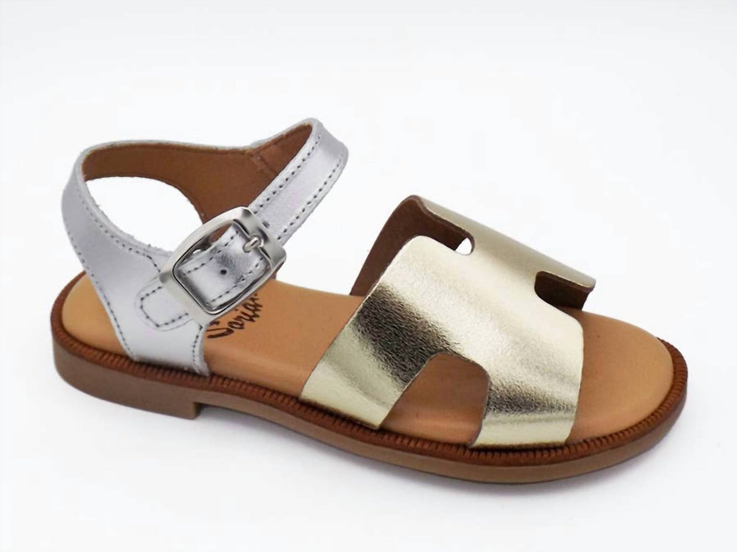 Calzados Fernandez Alonso Sl - लड़कियों के लिए मैटेलिक लेदर सैंडल