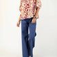 Gigio - Leopard Print Button Down Blouse