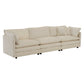 Mid-Century Modern 3-Seater Sofa with Pillows