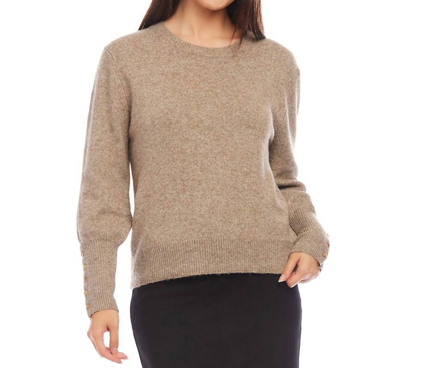 करेन केन - बटन स्लीव स्वेटर
