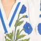 Aapparella - Floral V Neck 3/4 Sleeve Blouse