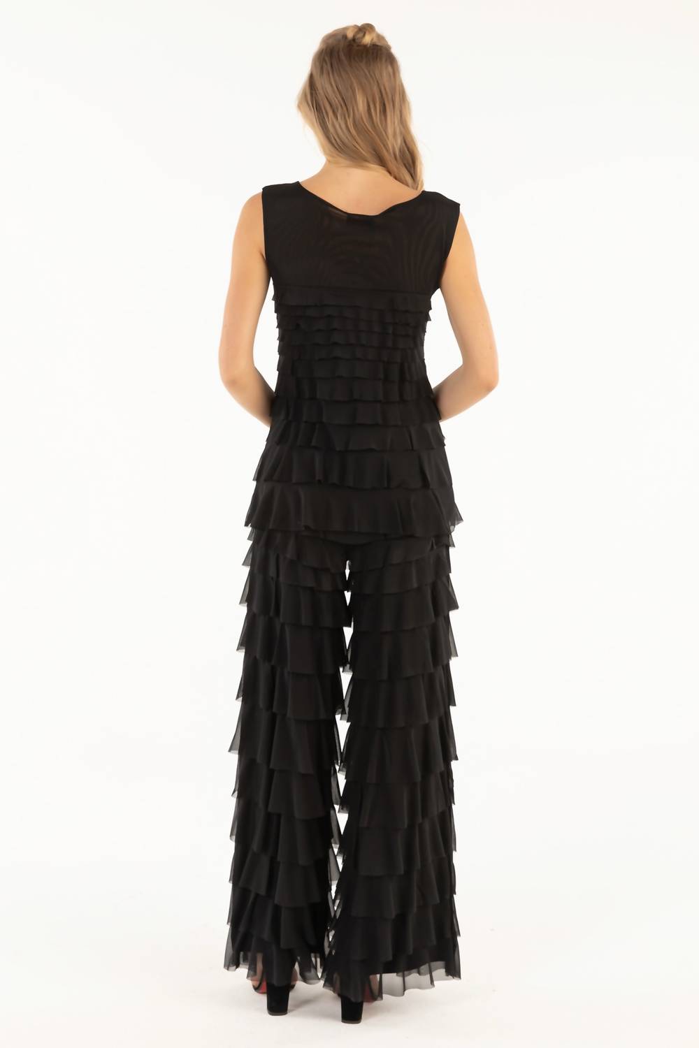Isle By Melis Kozan - Mesh Ruffled Bowery Pants